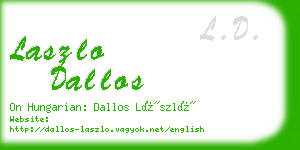 laszlo dallos business card